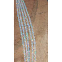 Perles Rondelles Lisses en Opale de Feu Éthiopienne Grade AAA, Diamant Naturel Blanc, Bijoux de Luxe Éclatants pour la Fabrication, Vente en Gros en Vrac