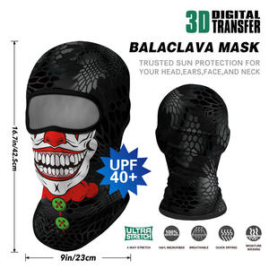 Masque de cagoule graphique personnalisé Couvre-chef complet imprimé en 3D Capuche respirante UPF40 + avec tissu extensible pour usage extérieur - Product Image 3