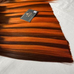 Color superior este verano Piano Color hueso máquina de cabello liso trama doble extensiones de cabello humano vietnamita listas para enviar - Product Image 3