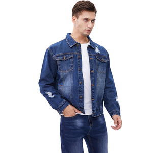 Veste en jean décontractée classique pour homme, style superposé tendance, durable, manches longues, vêtements de rue, taille XS - Product Image 3