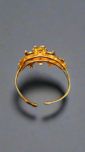 Anillo de cantidad a granel con 22K chapado en oro y mariposa diseñado estilo de moda anillo hecho a mano joyería para la venta - Product Image 3