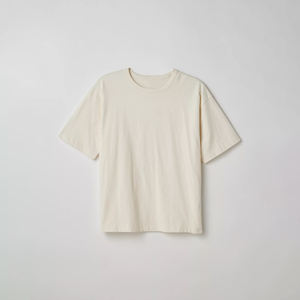 Camiseta básica informal de gran tamaño de 100% algodón para hombre, camiseta de manga corta con hombros caídos, camisetas con logotipo personalizado liso de calidad superior - Product Image 2