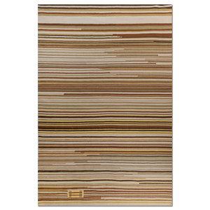 Indusbar Ivory Flat Weaves <b>Wool</b> Handmade Rugs Striped/Abstract Rectangle Hallway for Teen High for Living Bedroom-ADWL-13092 - Product Image 1