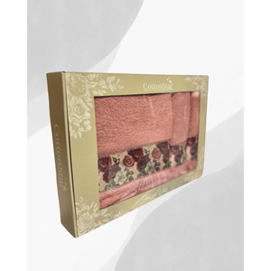 Ensemble de serviettes de bain en coton turc 100% de qualité hôtelière de luxe Séchage rapide Motif rayé pour salles de bain à domicile Extra épais et absorbant - Product Image 4