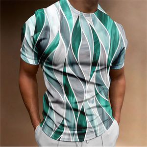 Camiseta con gráfico informal de verano para hombre, ropa de calle Punk con estampado 3D, Top de manga corta de gran tamaño con cuello redondo, ropa de tendencia 100% de algodón - Product Image 6