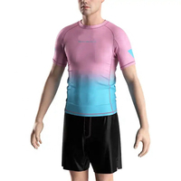 2025 bonne qualité Nogi imprimer 100% Polyester hauts maillots de bain gardes enfants fille personnalisé Mma éruption garde femmes Bjj pour hommes