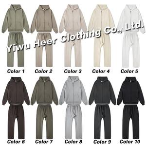 ชุดวอร์มกางเกงและมีฮู้ดสำหรับผู้ชายชุดออกกำลังกายผ้าฝ้าย100% งานตามสั่ง2025 - Product Image 5