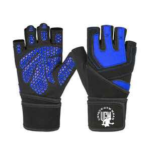 Guantes de Gimnasio de Cuero con Logotipo Personalizado, Guantes de Medio Dedo con Soporte para Muñeca, Ventilados y con Correa Ajustable para Crossfit - Product Image 2
