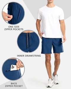 กางเกงขาสั้นออกกำลังกายสำหรับผู้ชาย hyperstretch กางเกงขาสั้นออกกำลังกายสำหรับผู้ชายมีการควบคุมความชื้นและจัดเก็บโลโก้ได้ตามต้องการ - Product Image 5