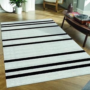 Vintage Pattern Printed <b>Rug</b>, White & Black Moroccan Design, Turkish Non-Slip Carpet,With Pile Soft <b>Rug</b> - Product Image 2