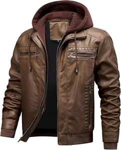 แจ็คเก็ตหนังผู้ชายมาใหม่ สีสั่งทำได้ สำหรับฤดูหนาว ราคาถูก คุณภาพเยี่ยม ผลิตจากวัสดุคุณภาพสูง - Product Image 3