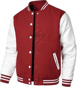 Blouson aviateur pour hommes personnalisé avec logo et design bleu clair brodé sur l'épaule tombante Letterman Baseball Varsity Vente en gros - Product Image 3