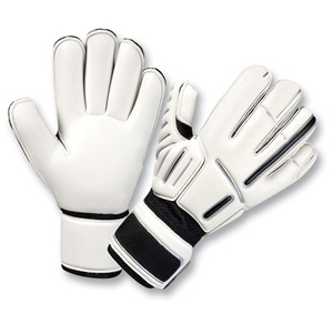 Custom Goalkeeper Soccer Gloves Outdoor High Quality Latex UV Protection <b>Hook</b> Loop Closure Non-Slip Bulk Supply Absorption - Product Image 4