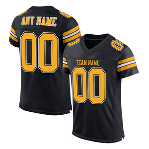 เสื้อเจอร์ซีย์ฟุตบอลอเมริกันรักบี้ระบายอากาศผ้าฝ้าย100% เป็นมิตรกับสิ่งแวดล้อมปรับแต่งโลโก้ได้เองจากโรงงาน - Product Image 4