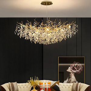 Pháp Sang Trọng Hiện Đại <span class=keywords><strong>LED</strong></span> Ánh Sáng Mặt Dây Chuyền Pha Lê Ánh Trần Đèn Chùm Cho Nhà Văn Phòng Biệt Thự Mỹ Ăn Phòng Khách Trang Trí Nội Thất - Product Image 3