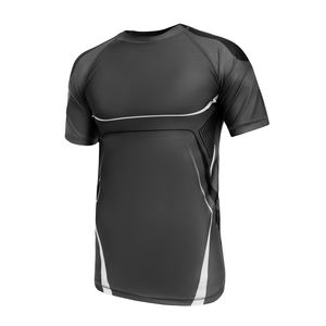 Logo personnalisé sublimé Rashguard manches courtes Surf, MMA BJJ chemise de compression unisexe Concevez votre propre - Product Image 4