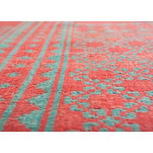 พรมขนสัตว์ลายเรขาคณิตนาญาบสีชมพูและสีม่วง ทอแบบเรียบสำหรับห้องโถงและห้องนอน-Paem-822 - Product Image 3