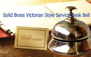 Campana de escritorio de latón macizo, elegante campana de mostrador de Hotel para decoración y accesorio de mesa de llamada de oficial - Product Image 5