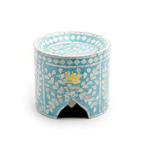 Magnifique support à gâteau fait main, écologique, incrusté de nacre, pour les tables festives du Ramadan et les présentoirs de friandises - Product Image 3