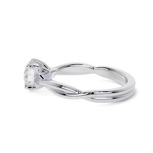 6.50mm Lab Créé Bague de Fiançailles en Diamant en Or Blanc 14K F Couleur VS1 Clarté Mariages Cadeaux Lab Grown Bijoux Fabrication de Bijoux - Product Image 5