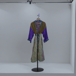 Bohème femmes longue coton Kimono Robe multicolore imprimé ethnique vêtements de détente pour Spa Resort maison Spa utiliser plage couvertures - Product Image 5