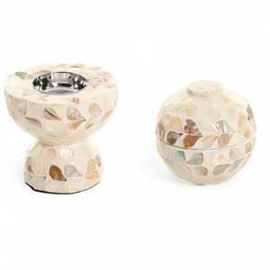 Brûleur d'encens de luxe en nacre pour cadeau de Ramadan, décoration islamique pour la maison, espace spirituel et cadeau élégant pour client - Product Image 1