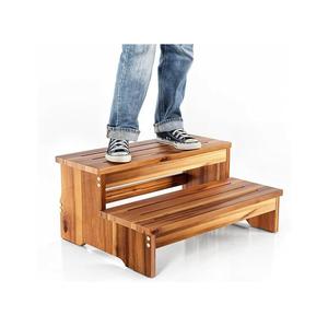 Minimalist Wooden Step <b>Stool</b> with Durable Timber Design Ideal <b>for</b> Modern Kitchens Bathrooms Closets and Home Utility - Product Image 2