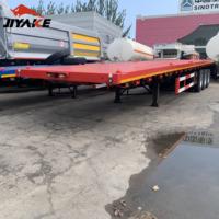 JIYAKE 2/3/4 essieux conteneur à plat Camion de transport lit plat Semi remorque 20 pieds 45 pieds 40 pieds conteneur à plat Semi remorque