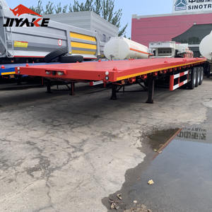 JIYAKE 2/3/4 essieux conteneur à plat Camion <span class=keywords><strong>de</strong></span> transport lit plat Semi remorque 20 pieds 45 pieds 40 pieds conteneur à plat Semi remorque - Product Image 4