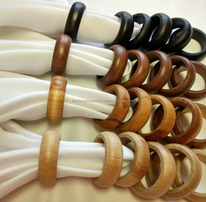 Juego de anillos de madera para servilletas, juego de anillos de madera para servilletas, juego de anillos de seis servilletas - Product Image 6