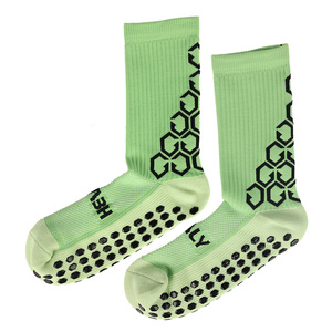 Calcetines de agarre para hombre para entrenamiento Ballet antideslizante Pilates Yoga calcetines atléticos con rayas dobles calcetines transpirables Logo personalizado - Product Image 2