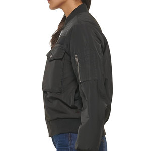 แจ็คเก็ตบอมเบอร์ผู้หญิงแบบถักน้ำหนักเบาเป็นมิตรกับสิ่งแวดล้อมระบายอากาศได้ดี ผลิตจากโพลีเอสเตอร์ 100% คุณภาพสูง ปรับแต่งได้ตามต้องการ ขายส่ง - Product Image 4