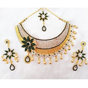 Ensemble de collier de mariée de luxe, couleur, pour femmes, cristal, strass, vintage, mariage, fiançailles, fête, cadeau, bijoux, boucles d'oreilles, coiffe - Product Image 1