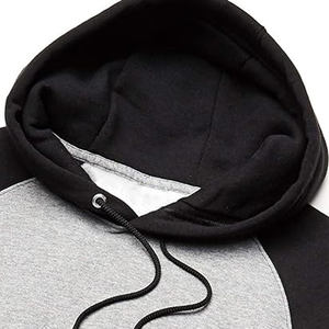 Sudadera con Capucha Corta de Invierno, Gruesa, con Bolsillo Canguro, Personalizada, de Algodón, con Estampado, Diseño Sólido, Manga Reglan - Product Image 5