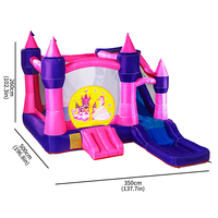 Château gonflable sur mesure OEM pour enfants, pour fêtes familiales intérieures et extérieures, avec toboggan et zone de saut, en tissu Oxford