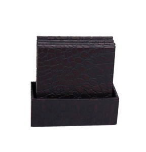 Classic Look Square Colorful Beer Leather <b>Coasters</b> <b>for</b> <b>Drinks</b> Customized Home Office Gifts Handmade Hot Selling - Product Image 2