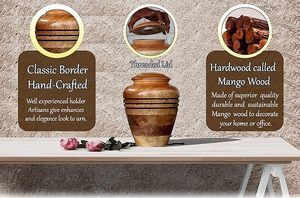 โกศใส่ศพทำด้วยมือสำหรับผู้ใหญ่ขนาดใหญ่ทำจากแก้วโมเสคอลูมิเนียมเคลือบสำหรับผู้ใหญ่ - Product Image 6