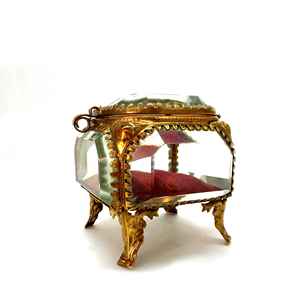 Modern Luxury Glass Jewelry Ring Box Wholesale Ring <b>Necklace</b> Pendant Bracelet Jewellery Ring Box For Engagement Glass Metal Box - Product Image 6