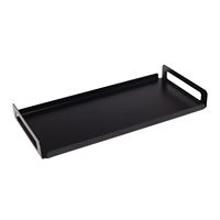 Plateau décoratif en métal noir de luxe avec poignée incurvée, plateau de service pour table basse, décoration de mariage, décoration de fête, style moderne pour la maison, fait main