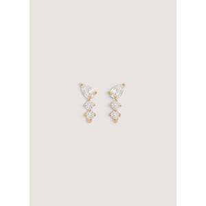 Pendientes J-Hoop con diamantes mixtos Jules en oro amarillo - Product Image 1