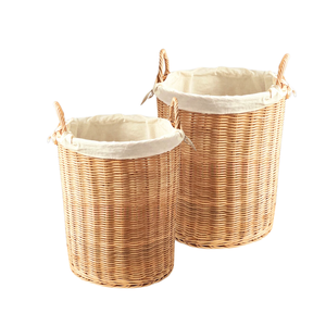 Cesta de lavandería de ratán de jacinto de agua hecha a mano de belleza Natural con asas para el hogar organizador de lavandería Vietnam - Product Image 1