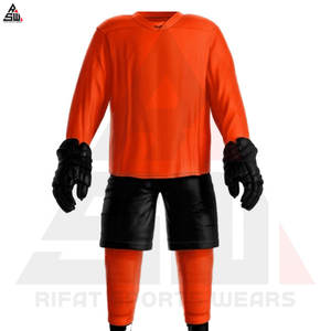 Ensemble d'uniformes de hockey sur glace d'équipe personnalisés 100% polyester sans couture et à séchage rapide taille personnalisée fournisseur pakistanais de haute qualité - Product Image 5