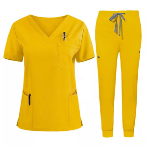 Nuevos trajes de fregado elásticos transpirables conjuntos femeninos Jogger enfermería uniformes médicos Spandex Higos Hospital Scrubs Spa uniformes - Product Image 3