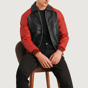 Premium Varsity Bomber Chaquetas para hombre-Cierres de cremallera Estilo retro Urban Casual Look Cozy High-Quality Streetwear Design OEM - Product Image 3