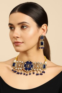 Ensemble collier Monalisa Polki de qualité supérieure ensemble de bijoux de luxe traditionnels indiens parfait pour les tenues de fête, les mariages, les festivals - Product Image 6
