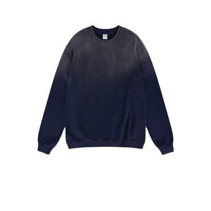 เสื้อสเวตเตอร์ขนาดใหญ่สำหรับผู้ชายเสื้อจั๊มเปอร์ไหล่ปล่อยกรดซักได้ออกแบบโลโก้ได้ตามต้องการ - Product Image 5