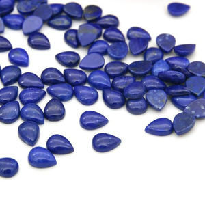 Lapis-lazuli naturel, cabochon rond, dos plat, pierres précieuses calibrées, lapis-lazuli naturel, pierre précieuse en vrac - Product Image 3