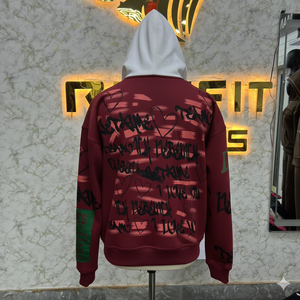 เสื้อฮู้ดซิปแบบโอเวอร์ไซส์ 600 500 แกรม พิมพ์ลายพัฟฟ์ ซิปเต็มตัว เสื้อฮู้ดผู้ชาย ผ้าฝ้ายหนานุ่ม ทรงบ็อกซี่ เสื้อฮู้ดซิปแบบครอปสั่งทำพิเศษ - Product Image 4