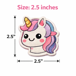 <b>Cute</b> Fantasy Horse Embroidered Iron On Patch 2.5 Inch 100 Pcs Pack 10 Colors Available Applique for Kids Clothes Bags DIY - Product Image 1
