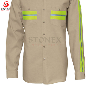 Chemise haute visibilité FR résistante aux flammes Vêtements avec logo personnalisé pour uniforme de travailleur industriel - Product Image 4
